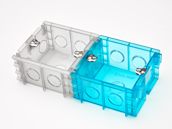 PVC透明86無縫式接線底盒 透明86無縫開關底盒