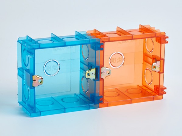 PVC紅藍透明86無縫式接線底盒