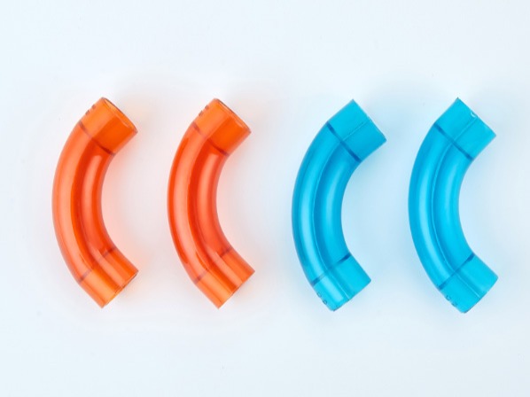 PVC紅藍(lán)透明上墻彎